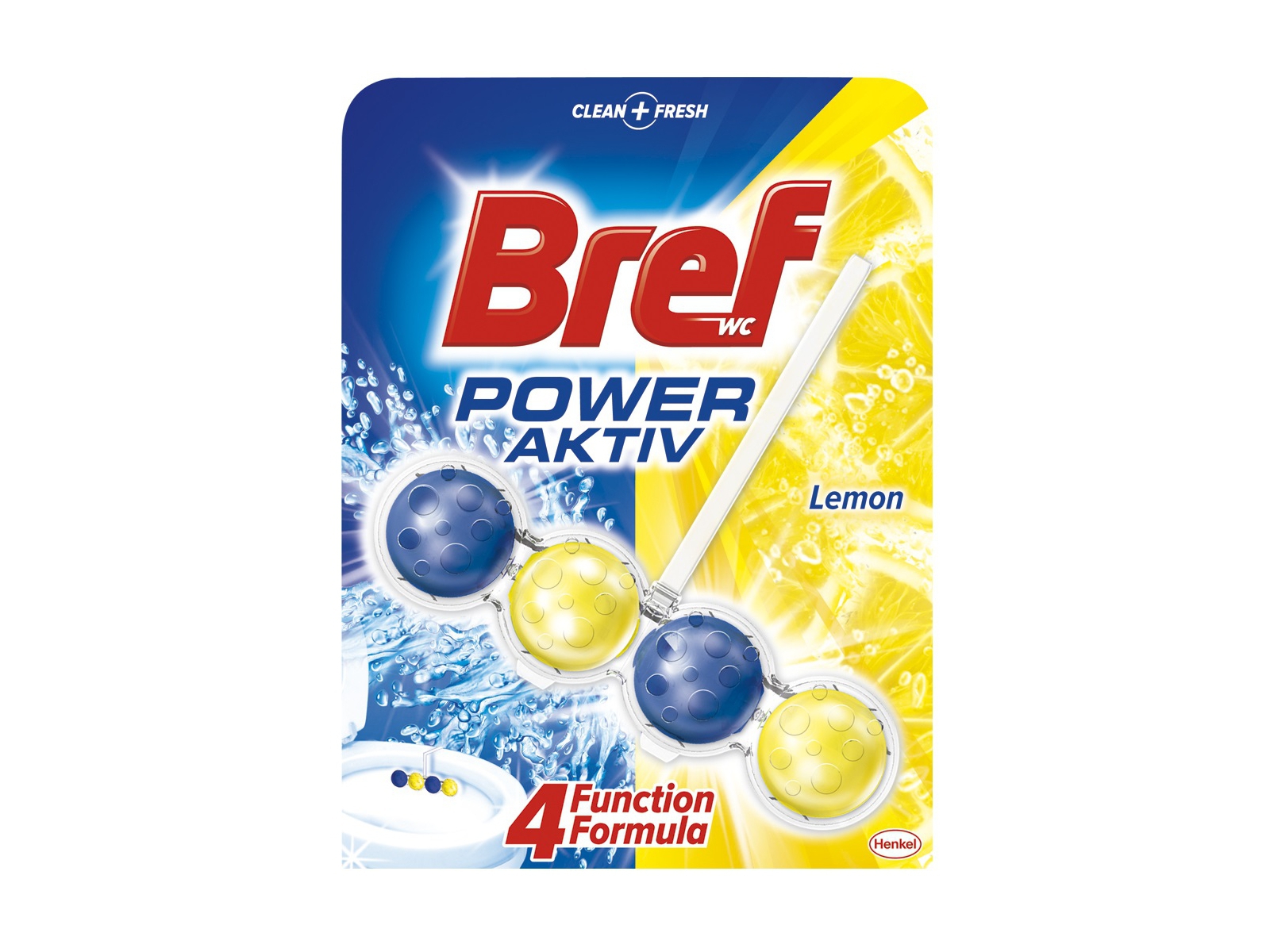 Zawieszka do toalet BREF POWER AKTIV Kulki CYTRYNA
